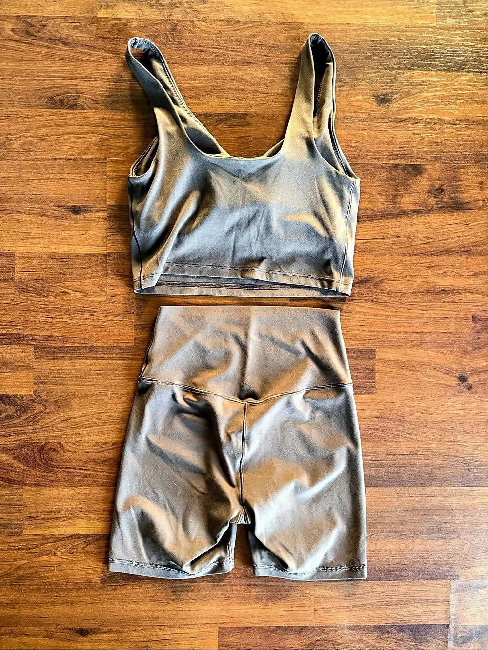 Offline by Aerie Real Me XTRA Bike Short and Tank Set XTRA Brown Two-Piece Set